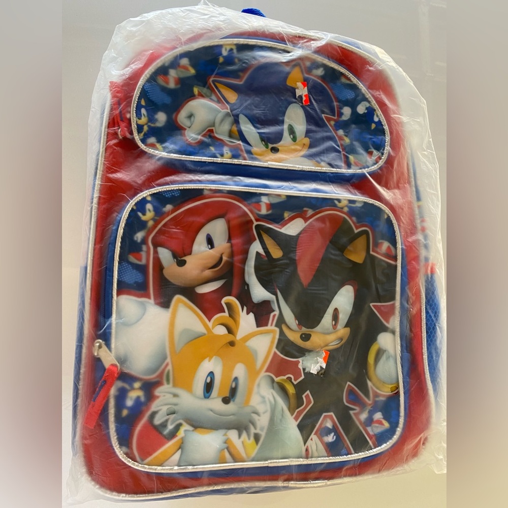 ❤️💙🎒 Sonic the Hedgehog Boys Backpack - Blue/Red